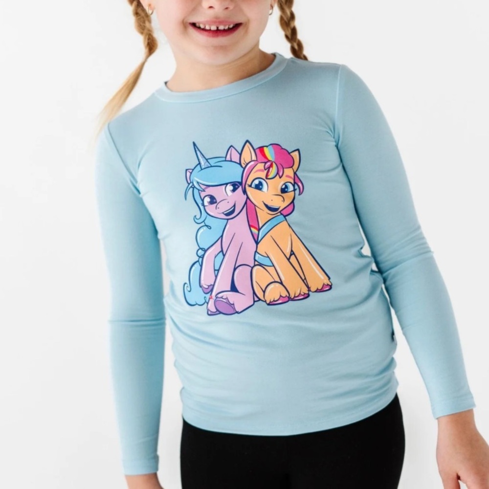 NWT Bums & Roses Bamboo My Little Pony: A New Generation Izzy & Sunny Shirt